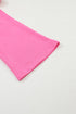 Multi-Color Contrast Color Block Textured Casual 2pcs Outfit